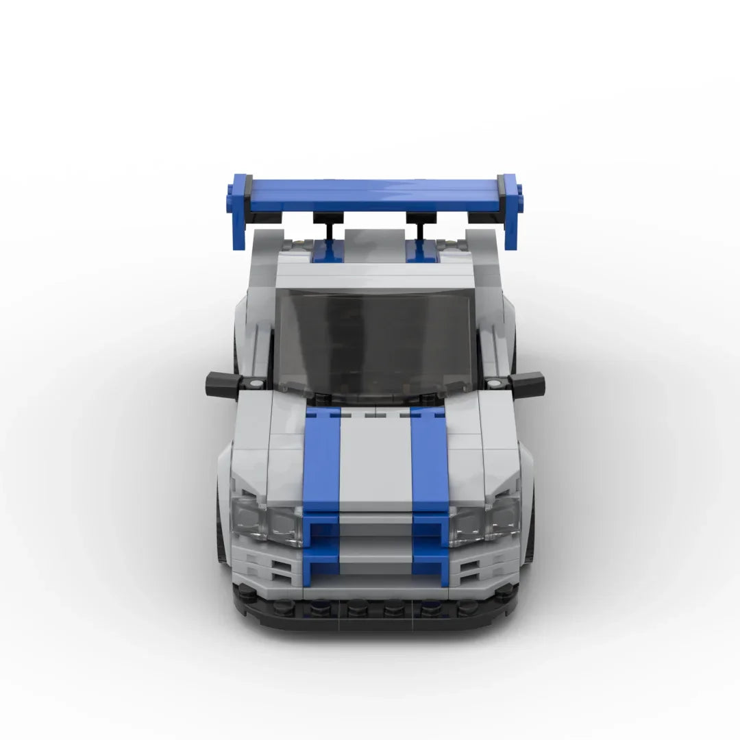 Nissan Skyline R34 V2 Racing vehicle brick set