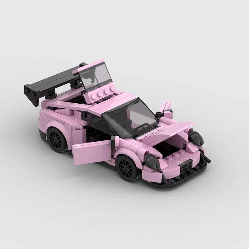 Porsche 911 GT3 RS (Pink) Racing Vehicle Brick Set