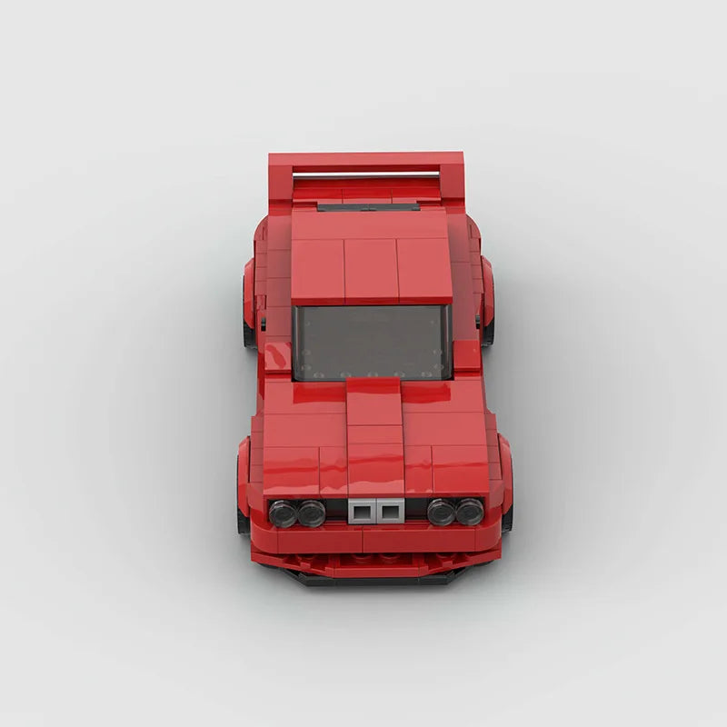 Red BMW M3 E30 Racing vehicle Brick set
