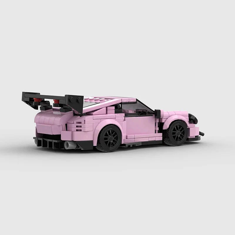 Porsche 911 GT3 RS (Pink) Racing Vehicle Brick Set