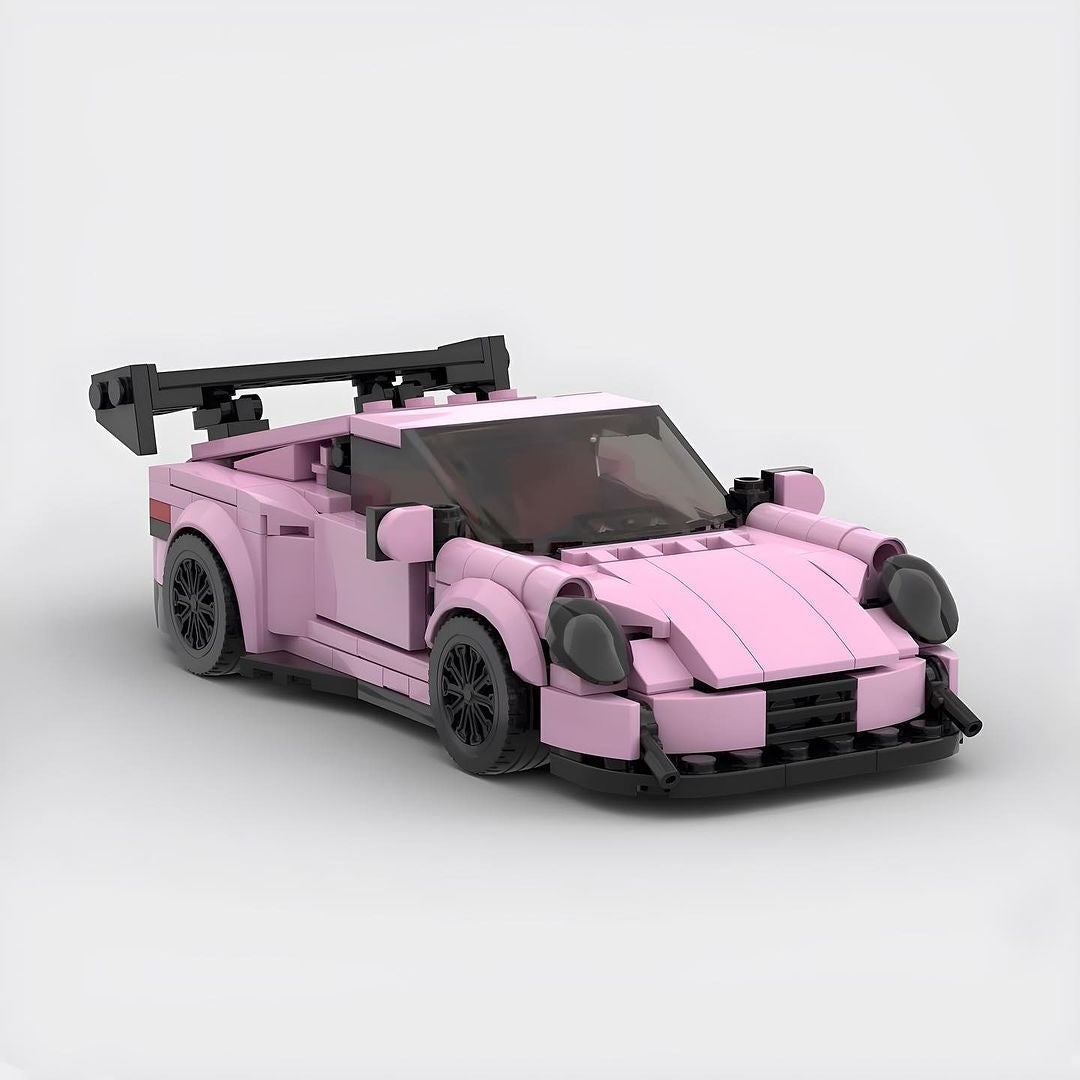Porsche 911 GT3 RS (Pink) Racing Vehicle Brick Set