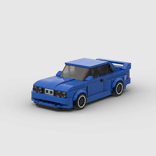 Blue BMW M3 E30 Racing vehicle Brick set