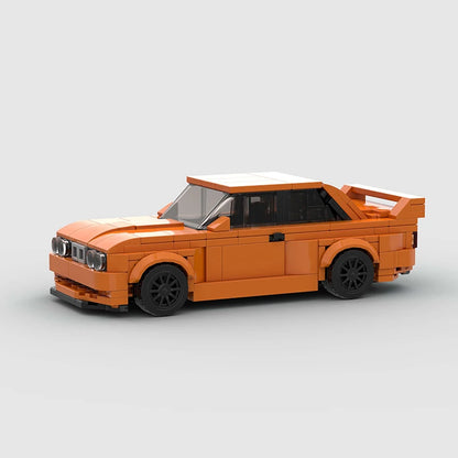 Orange BMW M3 E30 Racing vehicle Brick set