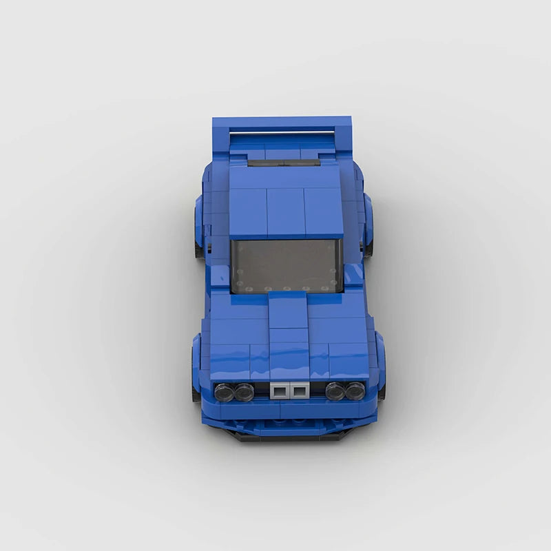 Blue BMW M3 E30 Racing vehicle Brick set