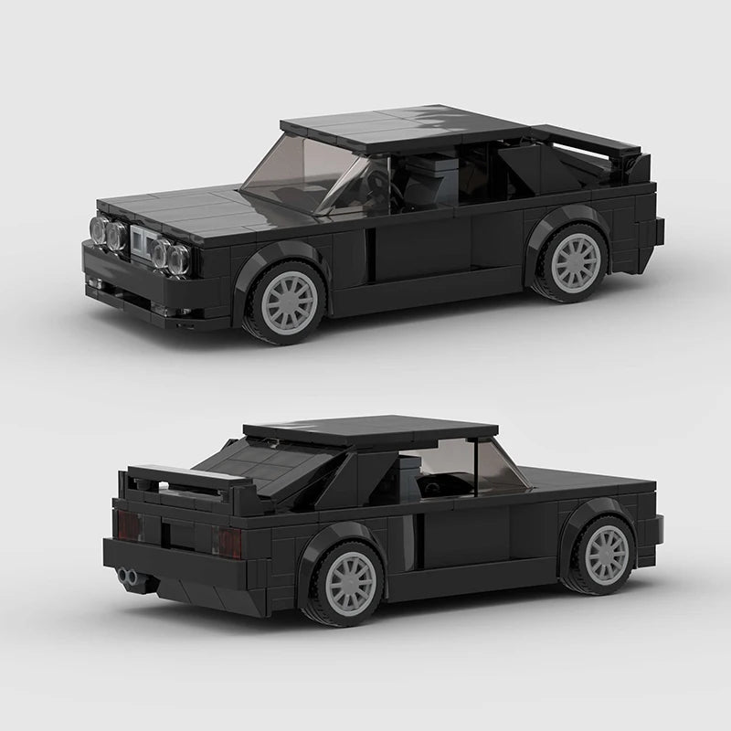 Black BMW M3 E30 Racing vehicle Brick set