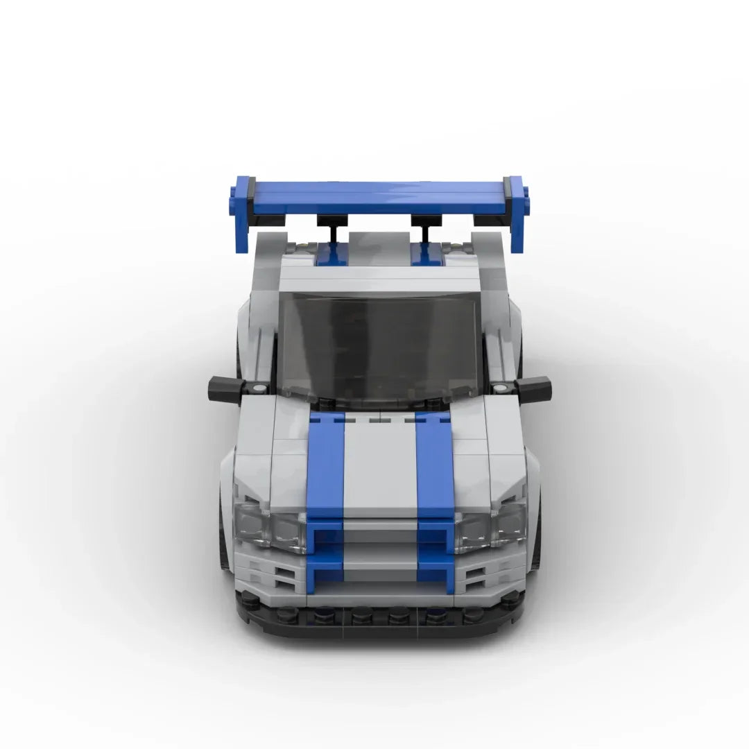 Nissan Skyline R34 V2 Racing vehicle brick set