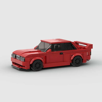 Red BMW M3 E30 Racing vehicle Brick set