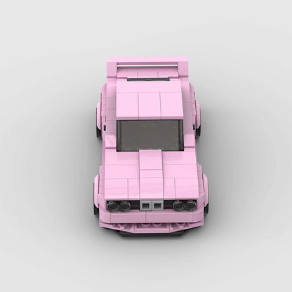 Pink BMW M3 E30 Racing vehicle Brick set