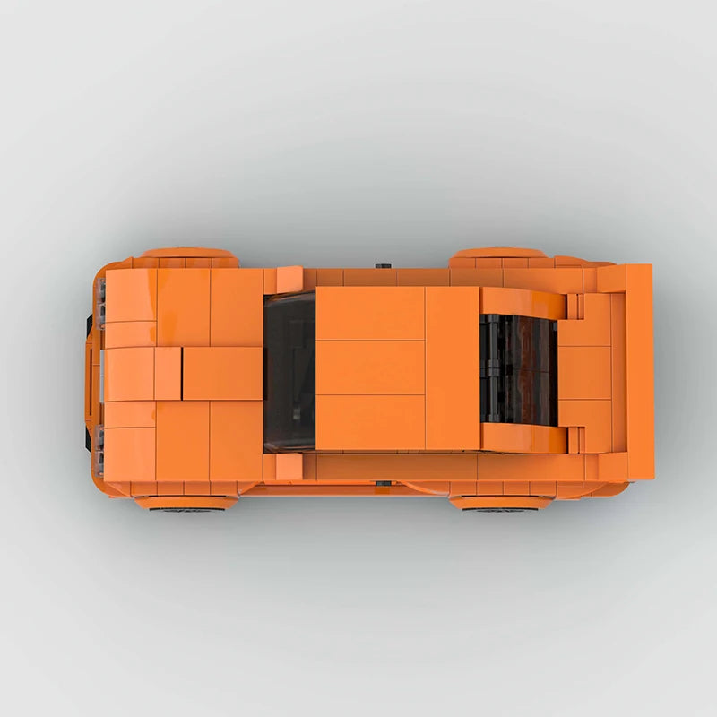 Orange BMW M3 E30 Racing vehicle Brick set