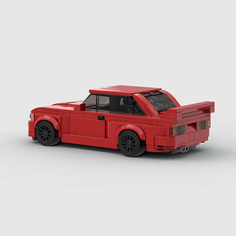 Red BMW M3 E30 Racing vehicle Brick set