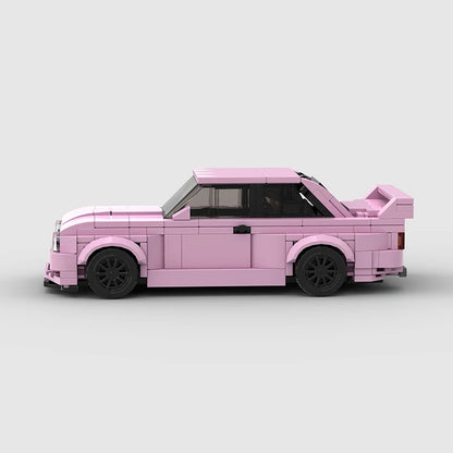 Pink BMW M3 E30 Racing vehicle Brick set