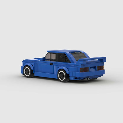Blue BMW M3 E30 Racing vehicle Brick set