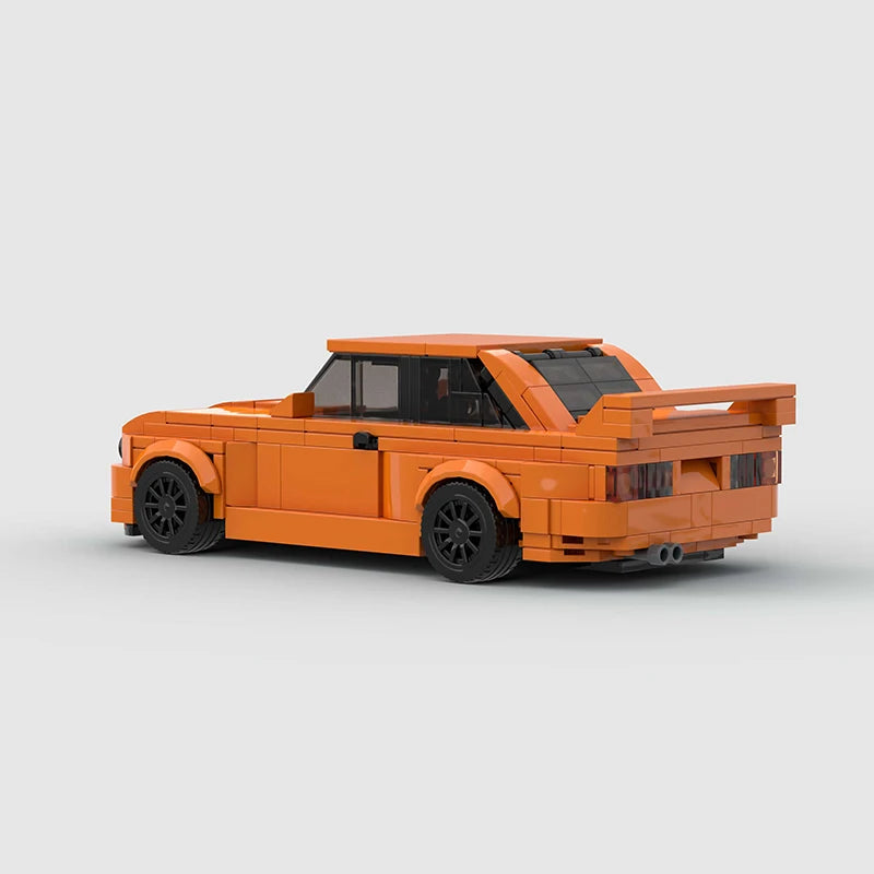 Orange BMW M3 E30 Racing vehicle Brick set