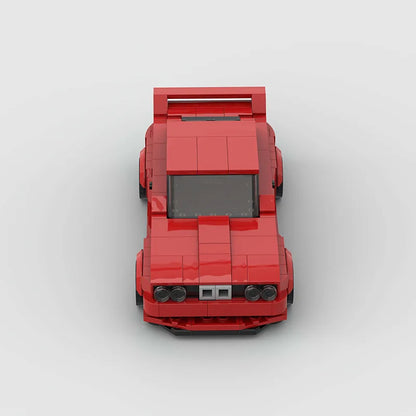 Red BMW M3 E30 Racing vehicle Brick set