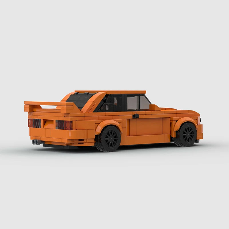 Orange BMW M3 E30 Racing vehicle Brick set