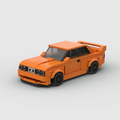 Orange BMW M3 E30 Racing vehicle Brick set