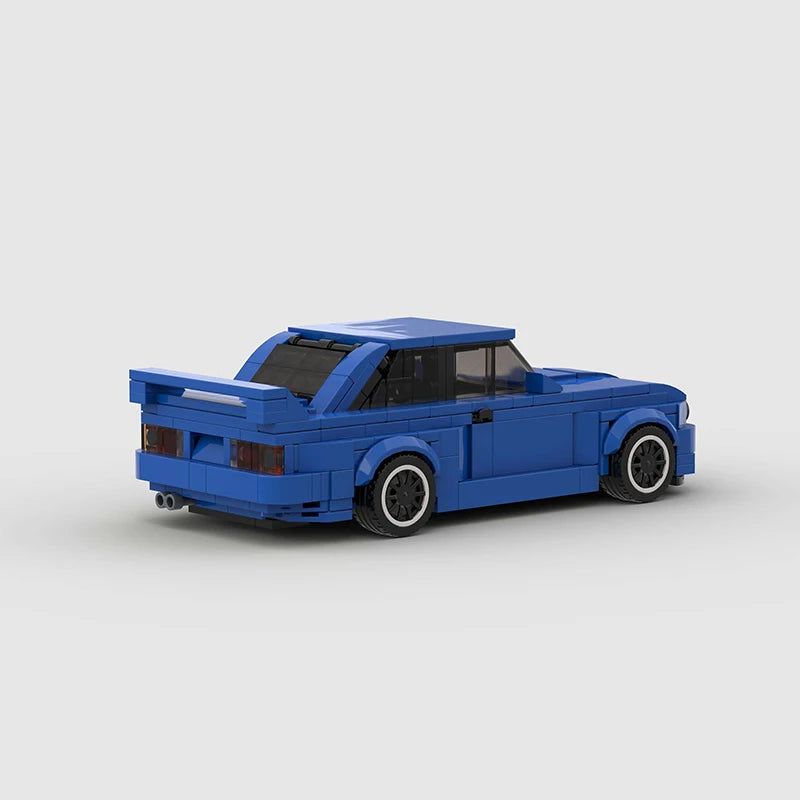 Blue BMW M3 E30 Racing vehicle Brick set