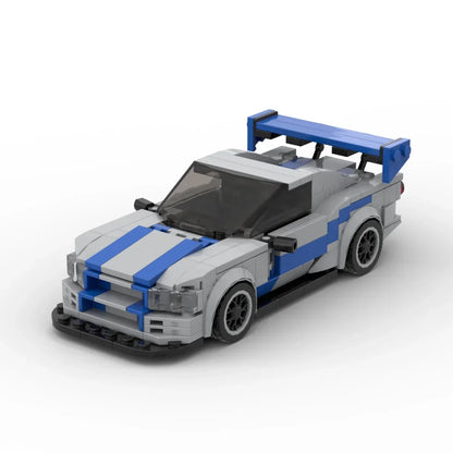 Nissan Skyline R34 V2 Racing vehicle brick set