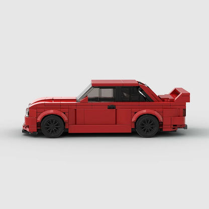 Red BMW M3 E30 Racing vehicle Brick set
