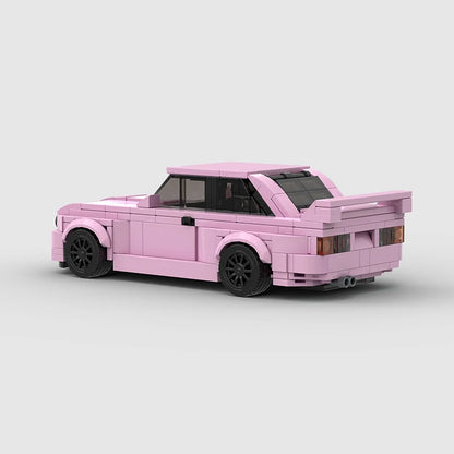 Pink BMW M3 E30 Racing vehicle Brick set