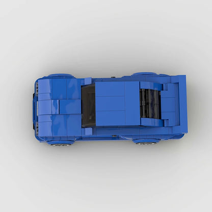 Blue BMW M3 E30 Racing vehicle Brick set