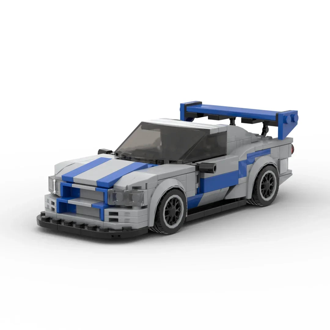 Nissan Skyline R34 V2 Racing vehicle brick set