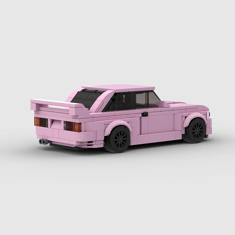 Pink BMW M3 E30 Racing vehicle Brick set
