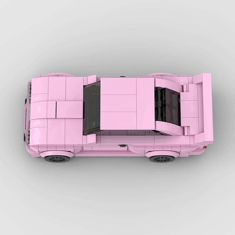 Pink BMW M3 E30 Racing vehicle Brick set