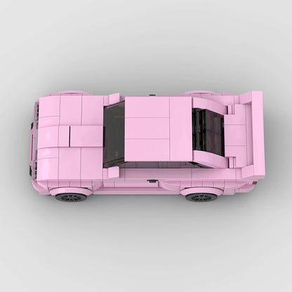 Pink BMW M3 E30 Racing vehicle Brick set