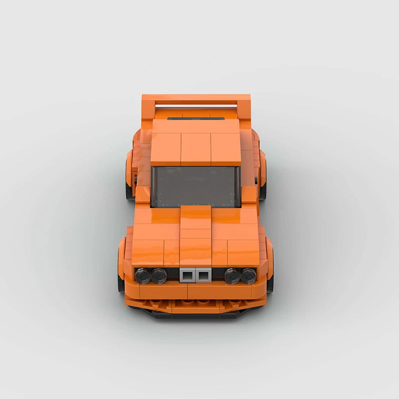 Orange BMW M3 E30 Racing vehicle Brick set
